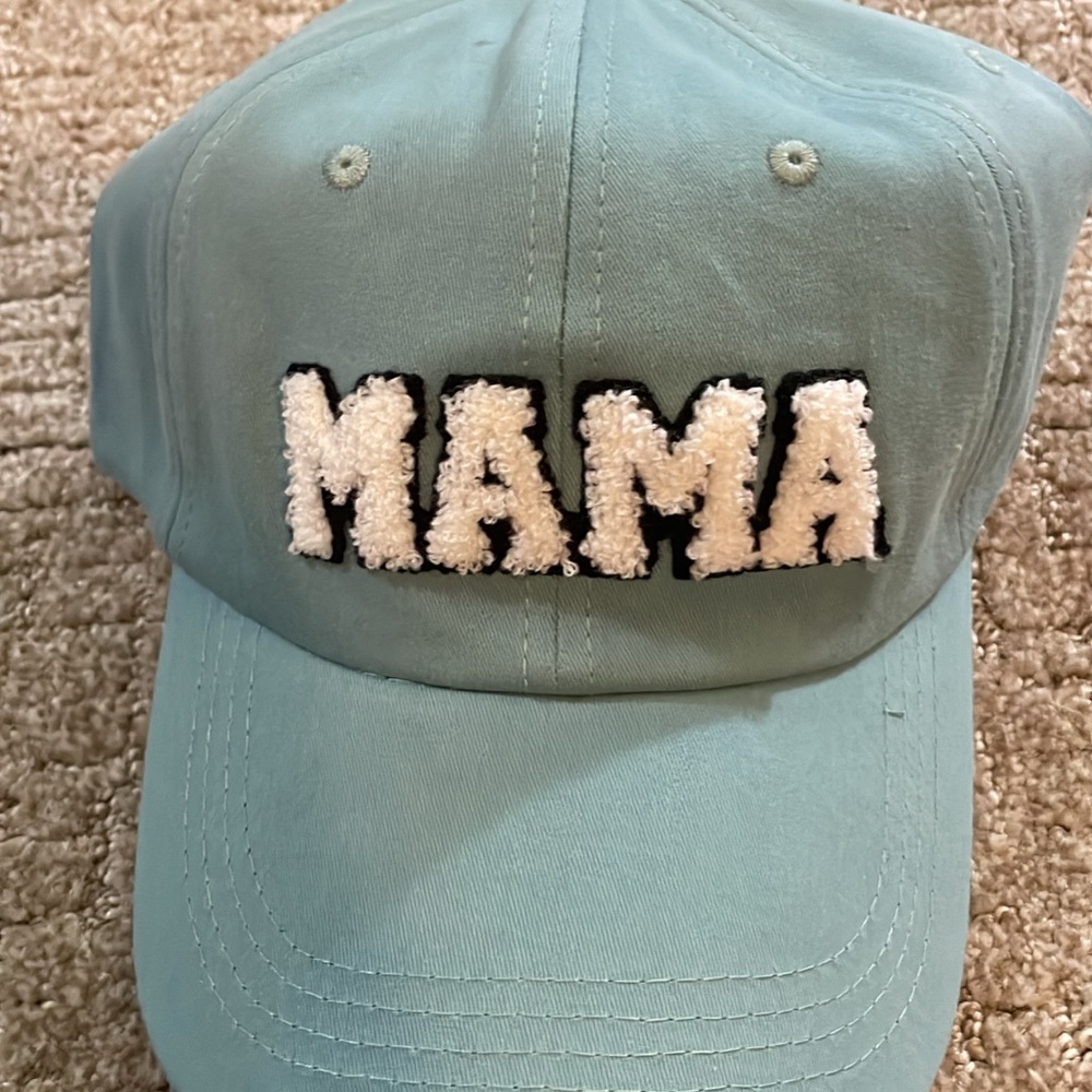 Light Blue 'MAMA' Kids Cap